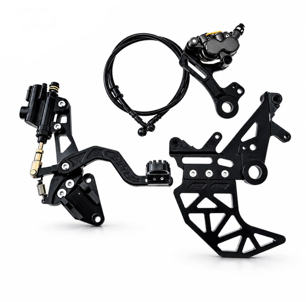 Flash Supplies E-Bike Performance Hydraulic foot break & Rearset Kit