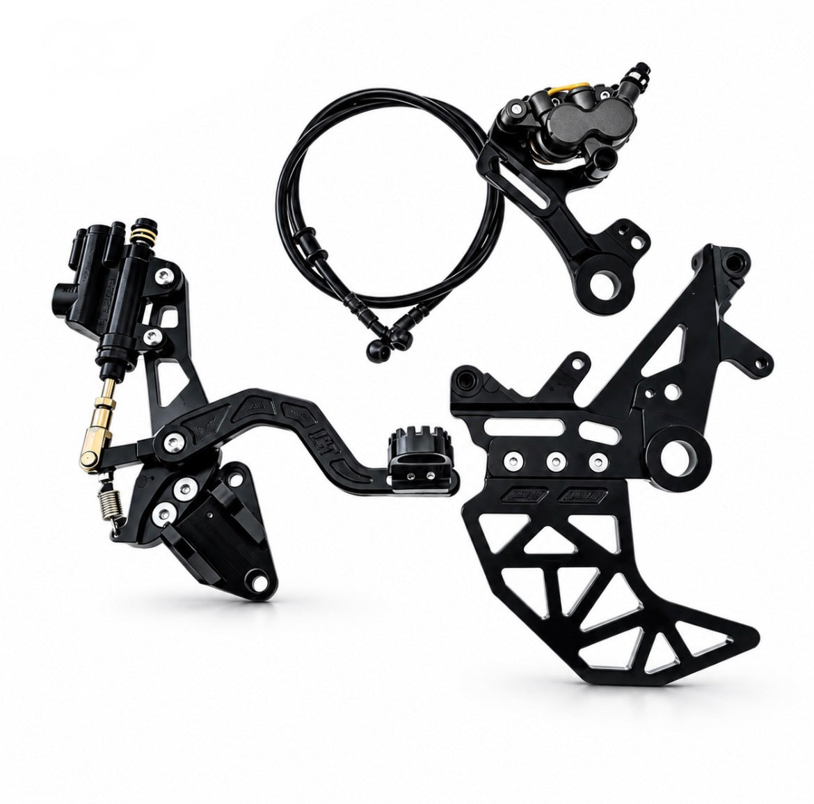 Flash Supplies E-Bike Performance Hydraulic foot break & Rearset Kit
