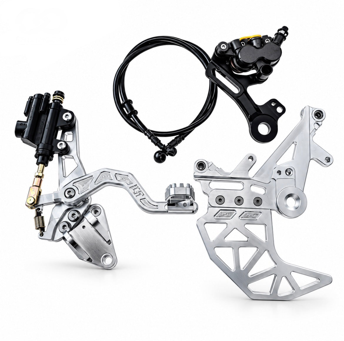 Flash Supplies E-Bike Performance Hydraulic foot break & Rearset Kit